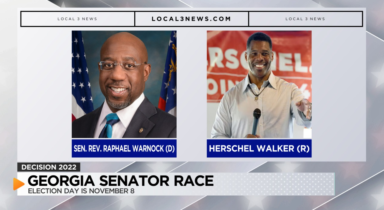 UPDATE: Warnock, Walker heading to runoff election for Georgia's US Senate seat